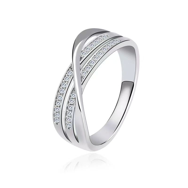 NUBIS Stříbrný prsten se zirkony (51) - NB-5097-51