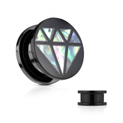 Akrylátový plug s perletí (16 mm)