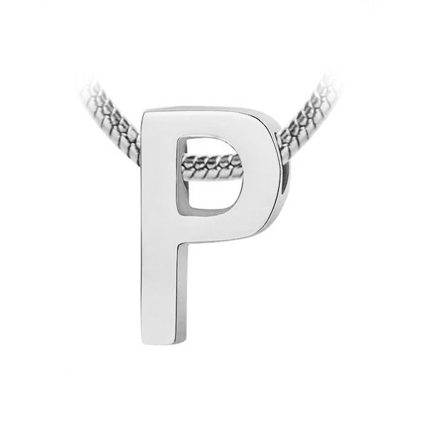 Levně S4U Navlékací ocelový přívěsek iniciála - písmeno P - PP-1006-P
