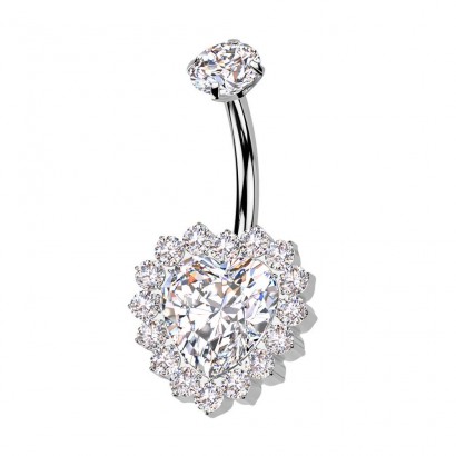 Piercing do pupíku srdce - TITAN