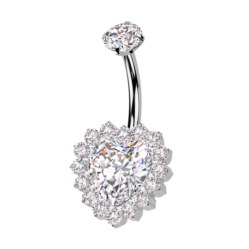 Piercing do pupíku srdce - TITAN - TIT1437-C