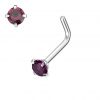 Zahnutý piercing do nosu 2 mm (černý)