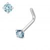 Zahnutý piercing do nosu 2 mm (černý)