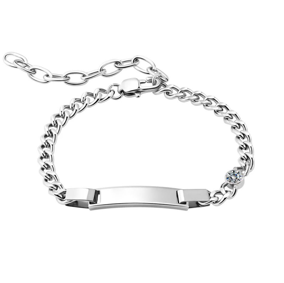 S4U Personalizovaný ocelový náramek s destičkou - OPA1842