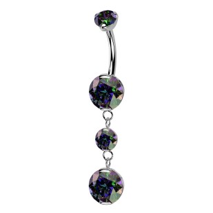 Visací piercing do pupíku - TITAN