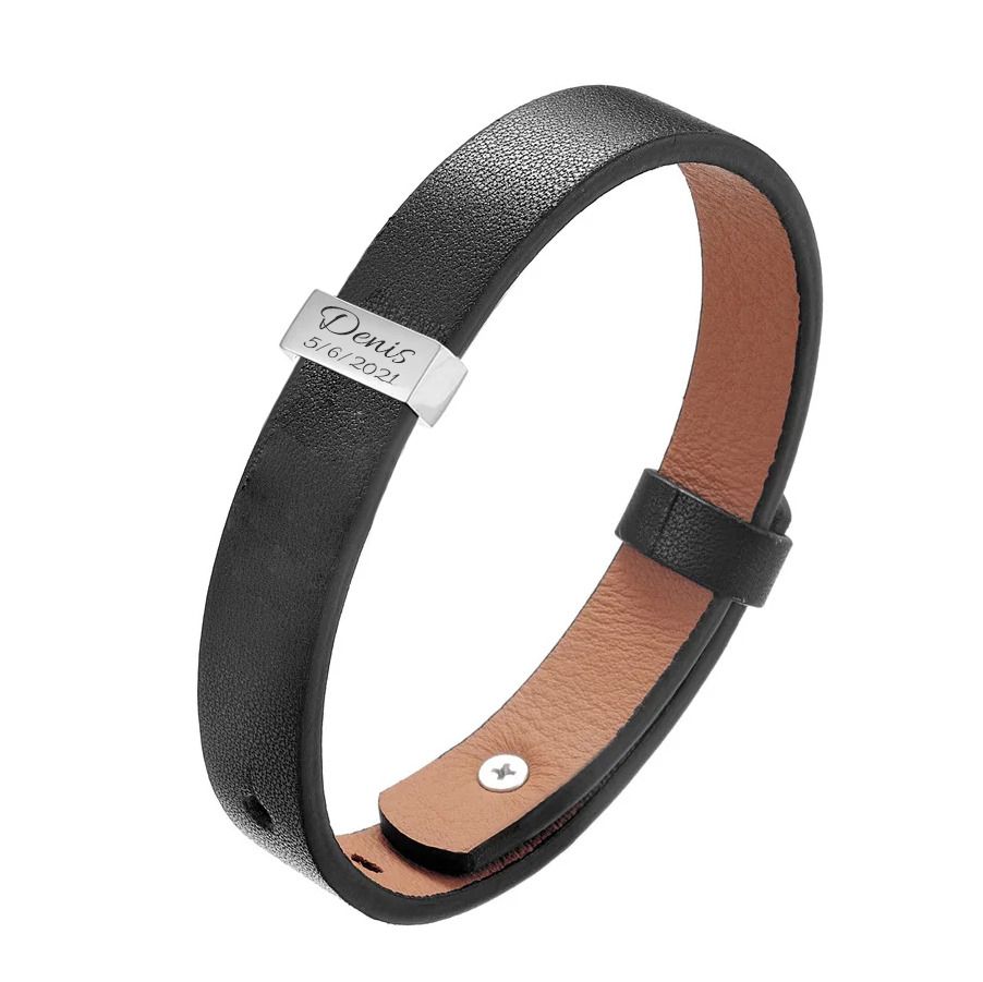 S4U Personalizovaný pánský kožený náramek - OPA214