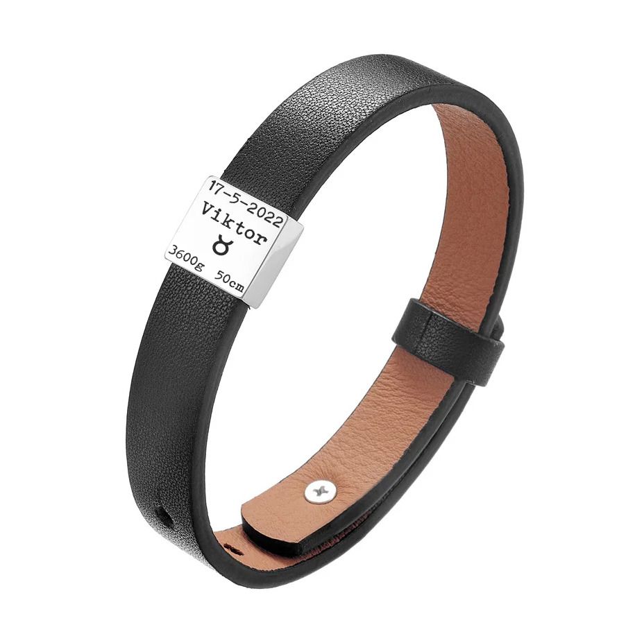 S4U Personalizovaný pánský kožený náramek - OPA211