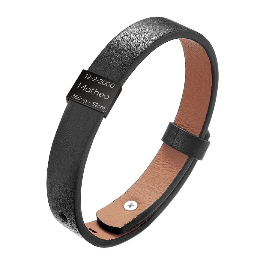 S4U Personalizovaný pánský kožený náramek - OPA221