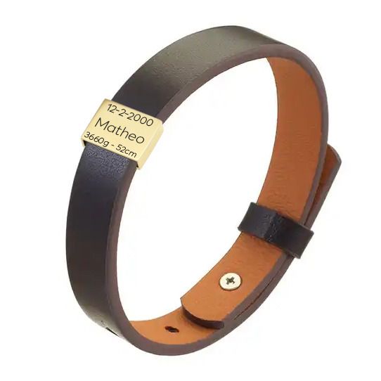 S4U Personalizovaný pánský kožený náramek - OPA231