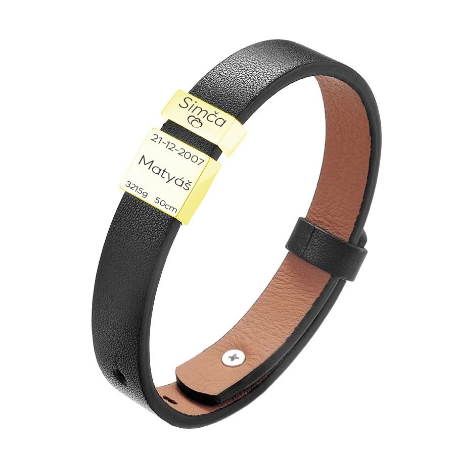 S4U Personalizovaný pánský kožený náramek - OPA237