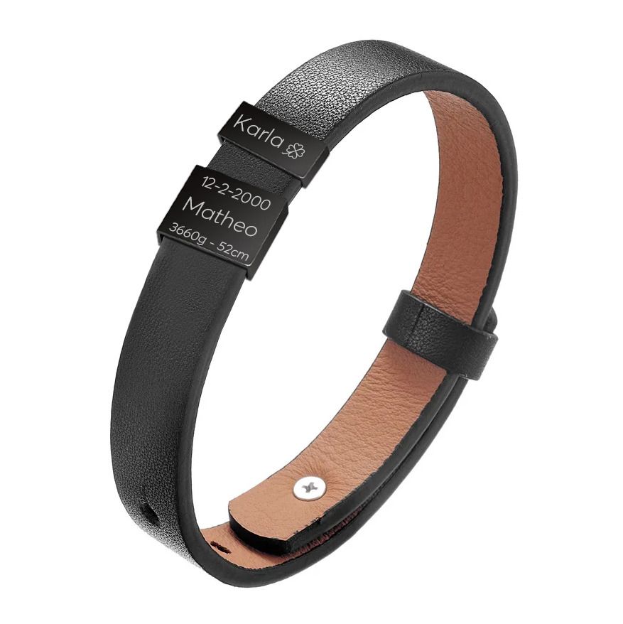 S4U Personalizovaný pánský kožený náramek - OPA227