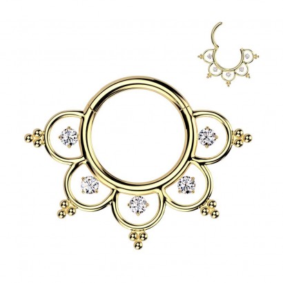 Zlacený piercing segment TITAN (1,2 x 8 mm)