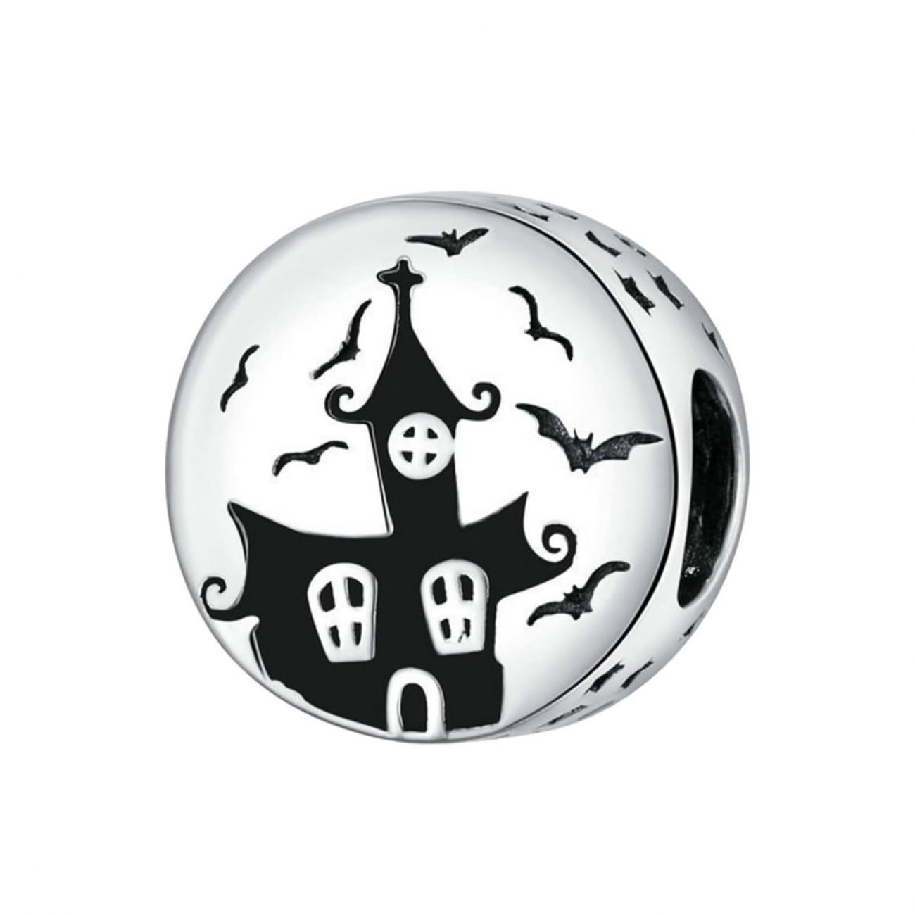 NUBIS Stříbrný přívěsek korálek na náramek Halloween - B0113