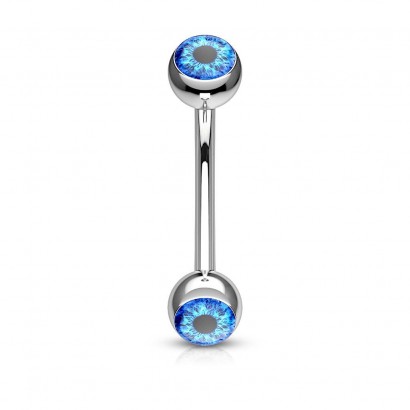 Piercing do obočí oko (modré)