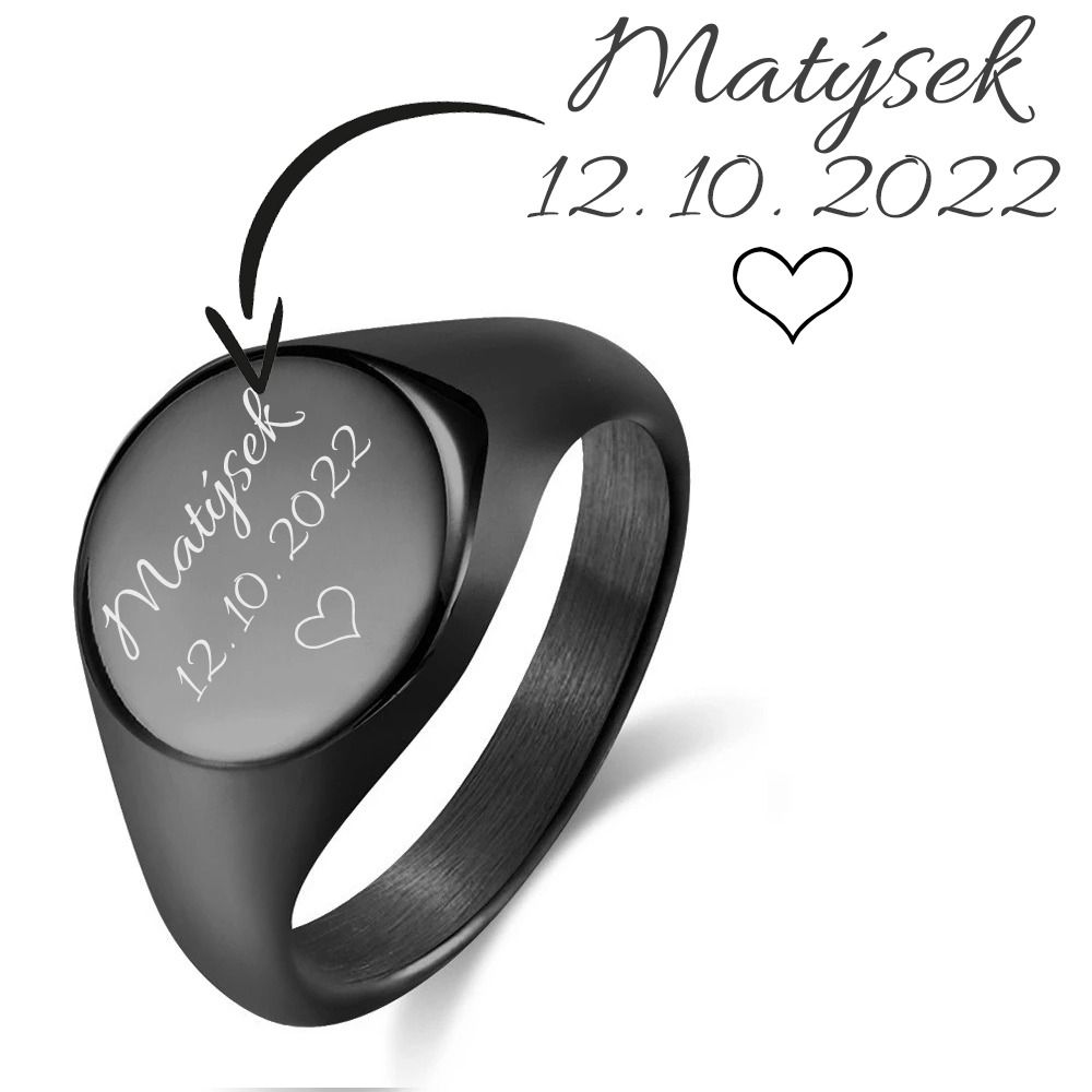 S4U Personalizovaný ocelový prsten (68) - OPR310K-68