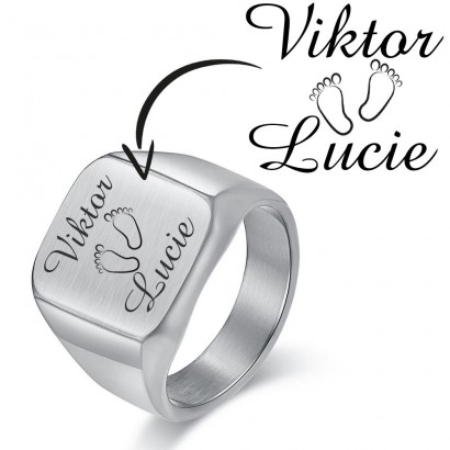 Personalizovaný ocelový prsten (67)