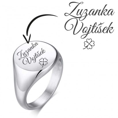 Personalizovaný ocelový prsten (60)
