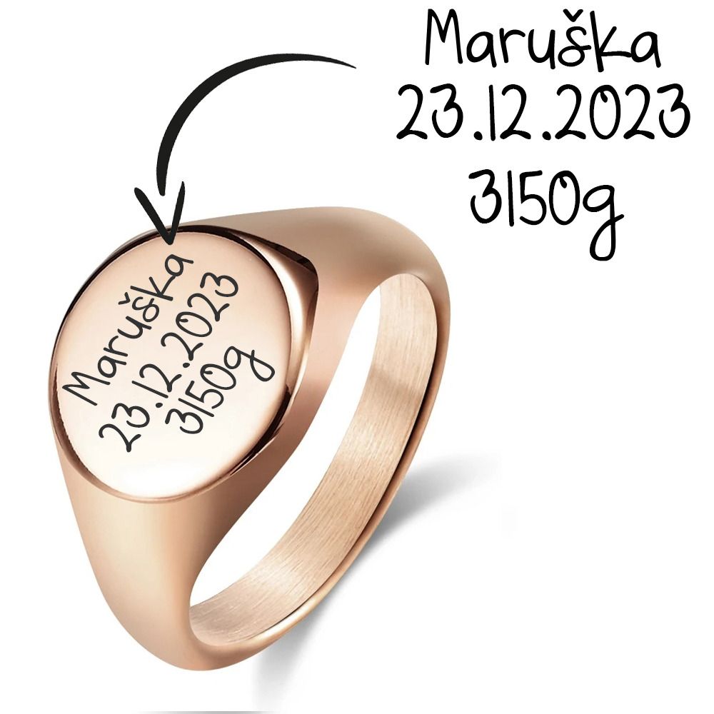 S4U Personalizovaný ocelový prsten (68) - OPR310RD-68