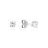 Stříbrné náušnice pecky s kulatým zirkonem 11530.1 crystal