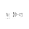 Stříbrné náušnice pecky s kulatým zirkonem 11530.1 crystal
