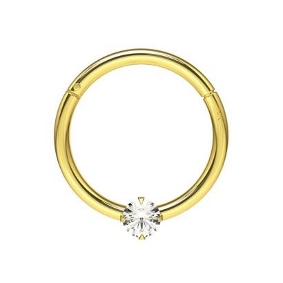 Zlatý piercing - segment kruh, Au 585/1000