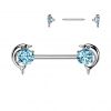 Piercing do bradavky - delfíni (čirá)