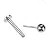 Piercing do brady - PUSH IN labreta TITAN (stříbrná)