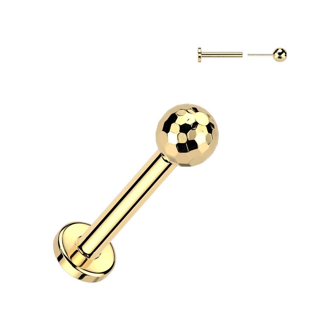 Piercing do brady - PUSH IN labreta TITAN (gold) - TIT1324