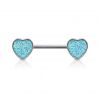 Piercing do bradavky - srdíčka (fialová)