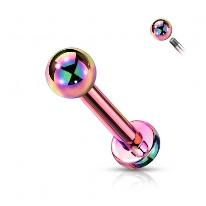 Duhový piercing do brady TITAN (1,2 x 6 mm)