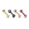 Duhový piercing do brady TITAN (1,2 x 6 mm)