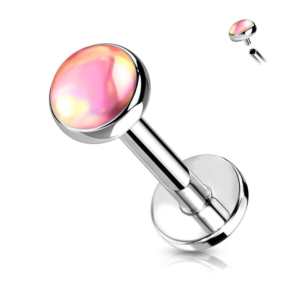 Levně Labreta / piercing do brady (růžová 1,2 x 8 mm) - LB1096-P