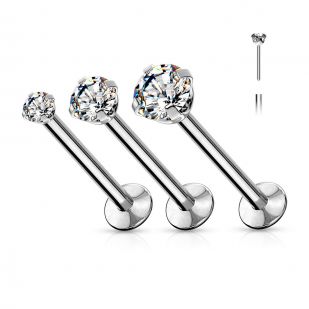 Piercing labreta PUSH IN zirkon
