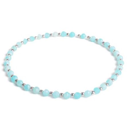 7AE Minerální náramek přírodní amazonit a stříbro AG925 - AN601