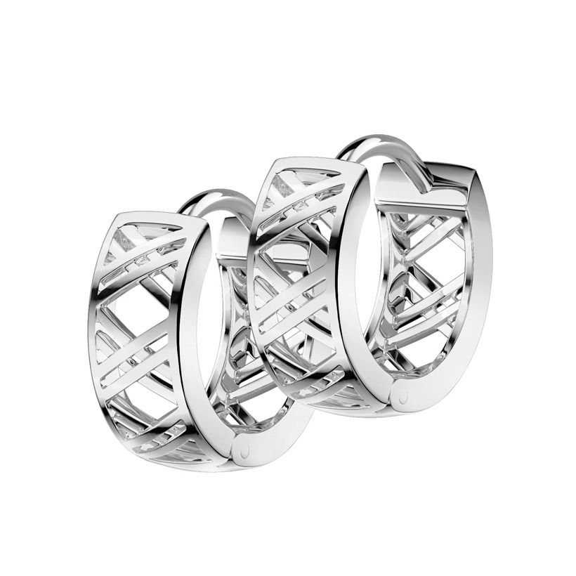 Ocelové náušnice kroužky - OPN2018-ST