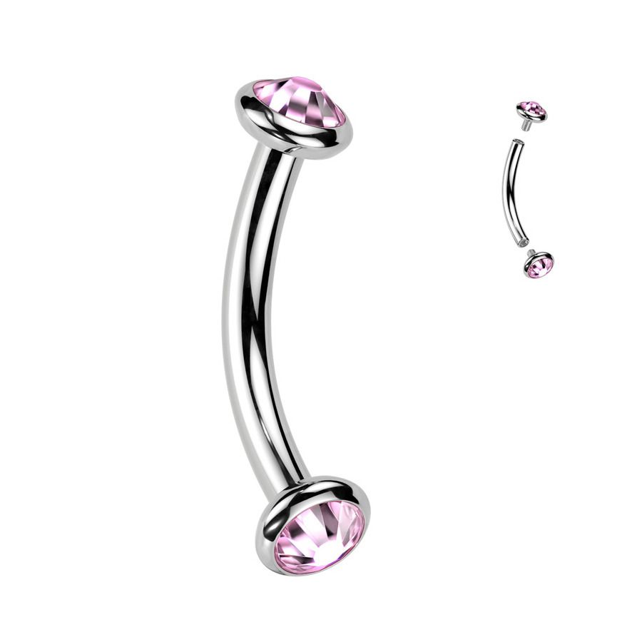 S4U Piercing do obočí TITAN (růžová) - TIT1381-P