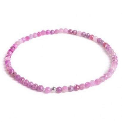 Minerální náramek přírodní Rubín a stříbro AG925