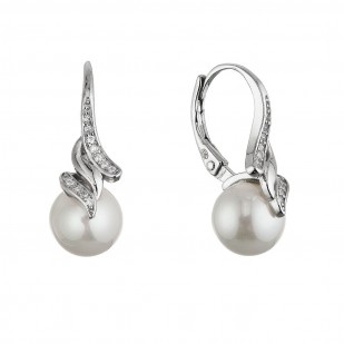 Stříbrné elegantní náušnice s shell perlou 11688.1