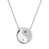 Stříbrný náhrdelník Jin a Jang 12151.1 crystal