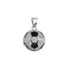Stříbrný přívěsek fotbalový míč 14064.1 crystal