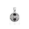 Stříbrný přívěsek fotbalový míč 14064.1 crystal