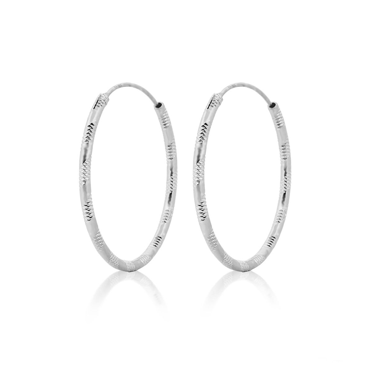 NUBIS Stříbrné náušnice kruhy 16 mm - NB-3069-16