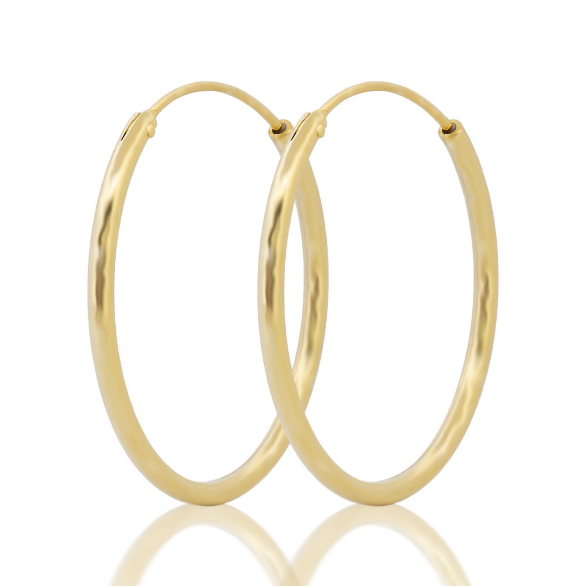 NUBIS Zlacené stříbrné náušnice kruhy 30 mm - NB-3064-30