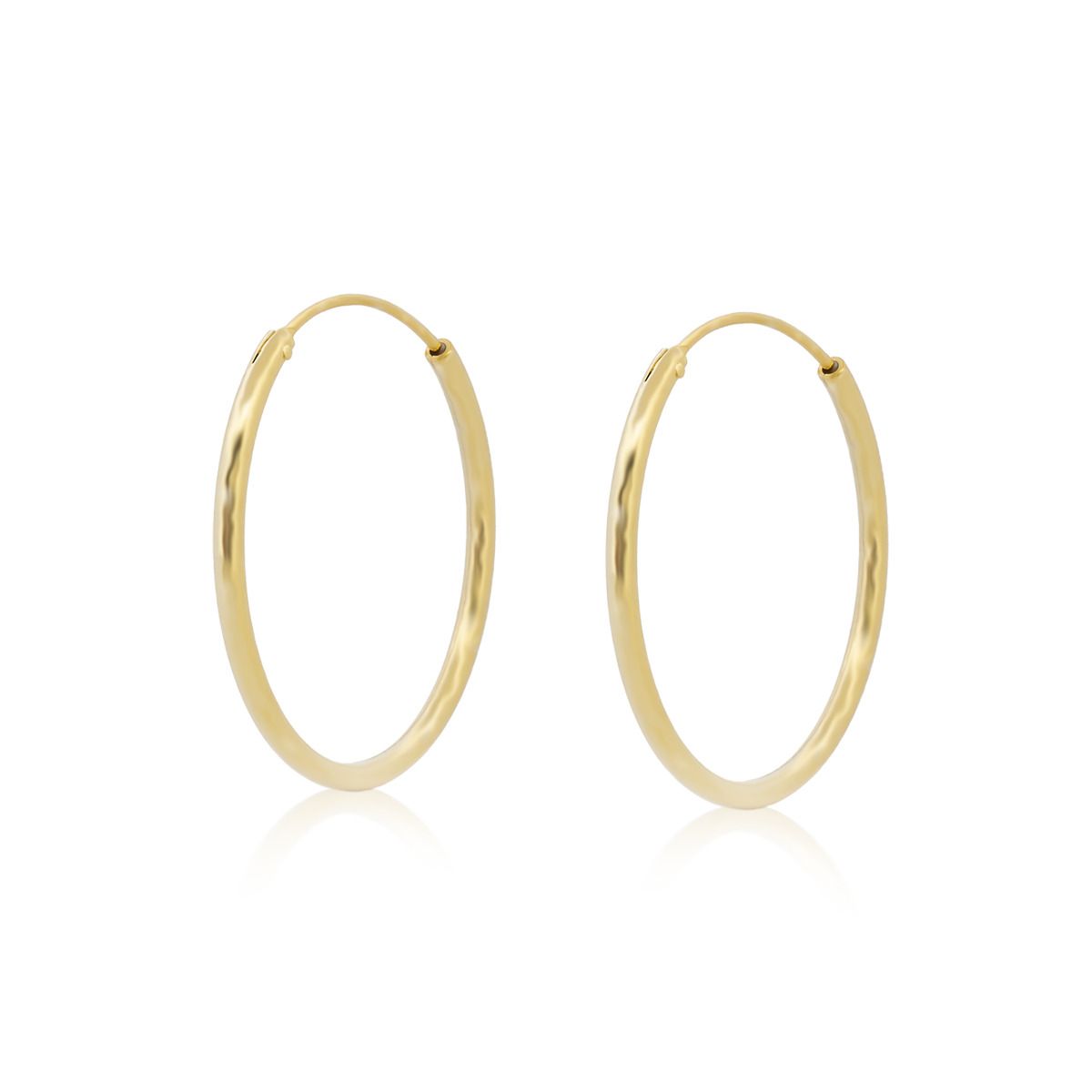 NUBIS Zlacené stříbrné náušnice kruhy 12 mm - NB-3064-12