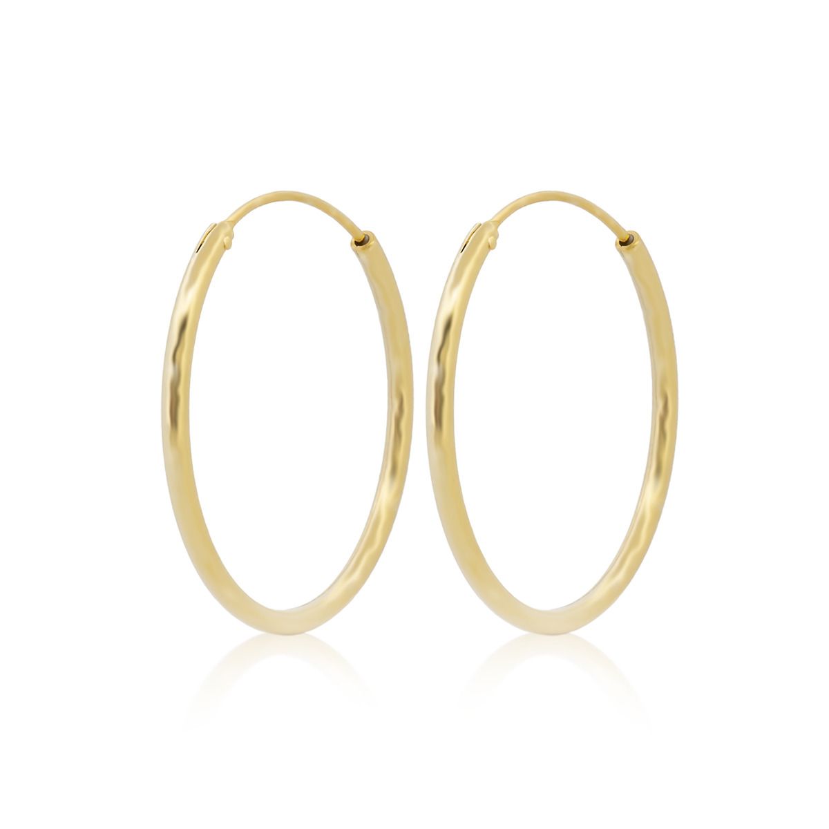 NUBIS Zlacené stříbrné náušnice kruhy 16 mm - NB-3064-16