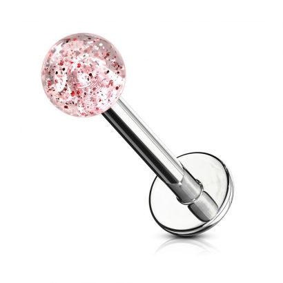 Piercing do brady - labreta (červená)