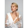 Sada šperků s krystaly Swarovski náušnice a přívěsek bílá perla kulaté 39091.1