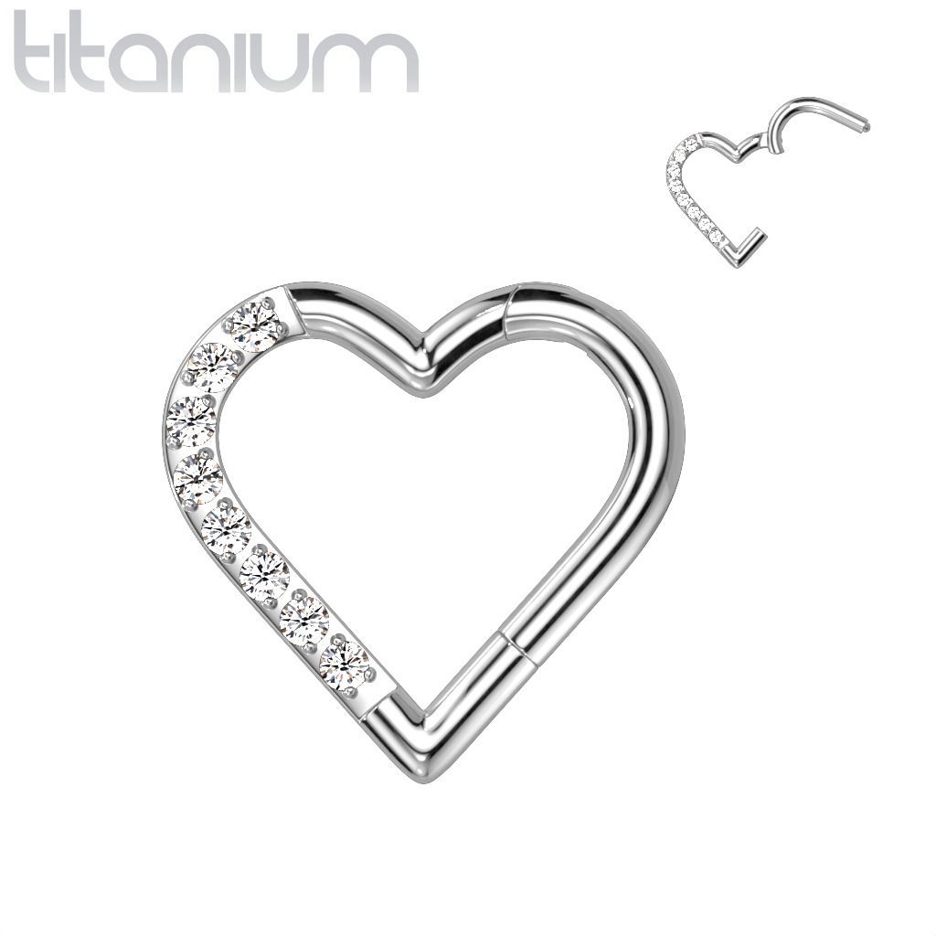 Segment kruh - helix / cartilage / tragus / septum piercing TITAN, 1,2 x 8 mm - TIT1225
