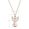 Pozlacený stříbrný náhrdelník anděl 12122.1 rose gold