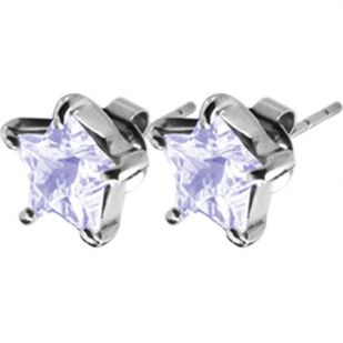 Ocelové náušnice hvězdičky s krystaly Swarovski Elements